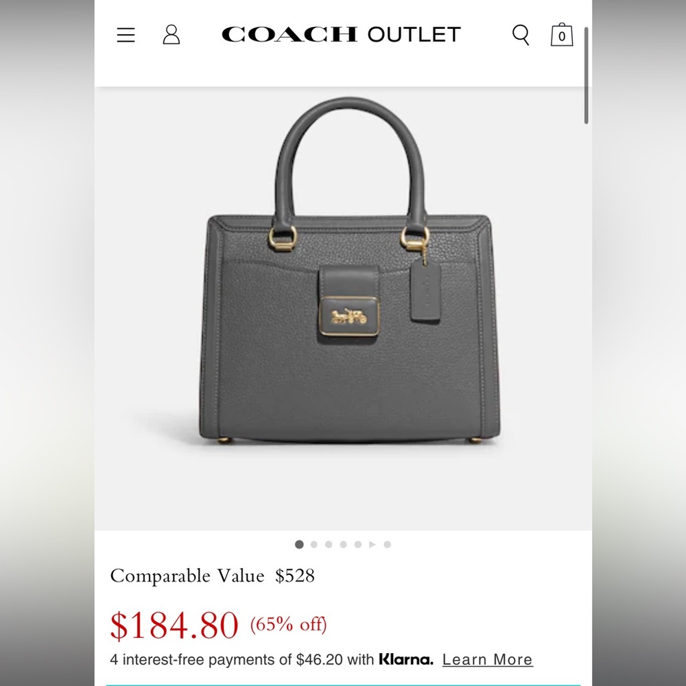 NWT Coach Grace Carryall With Snake Skin Detail On Sides & Crossbody Strap!